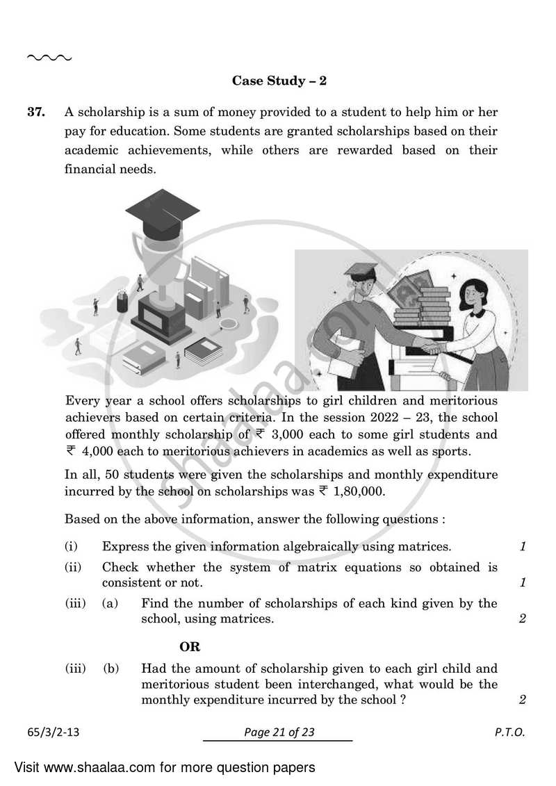 Mathematics 2023-2024 - CBSE 12th - Class 12 - CBSE (Central Board of Secondary Education) question paper with PDF download