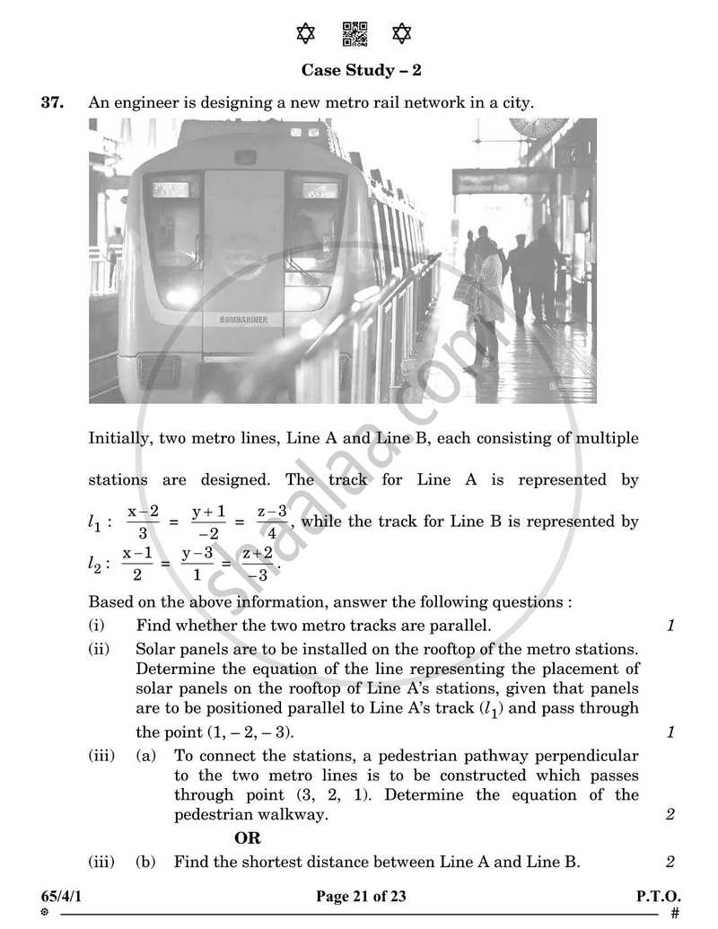 Mathematics 2024-2025 - CBSE 12th - Class 12 - CBSE (Central Board of Secondary Education) question paper with PDF download
