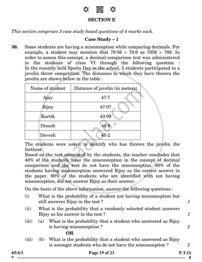 Mathematics 2024-2025 - CBSE 12th - Class 12 - CBSE (Central Board of Secondary Education) question paper with PDF download