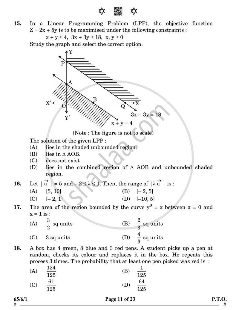 Mathematics 2024-2025 - CBSE 12th - Class 12 - CBSE (Central Board of Secondary Education) question paper with PDF download