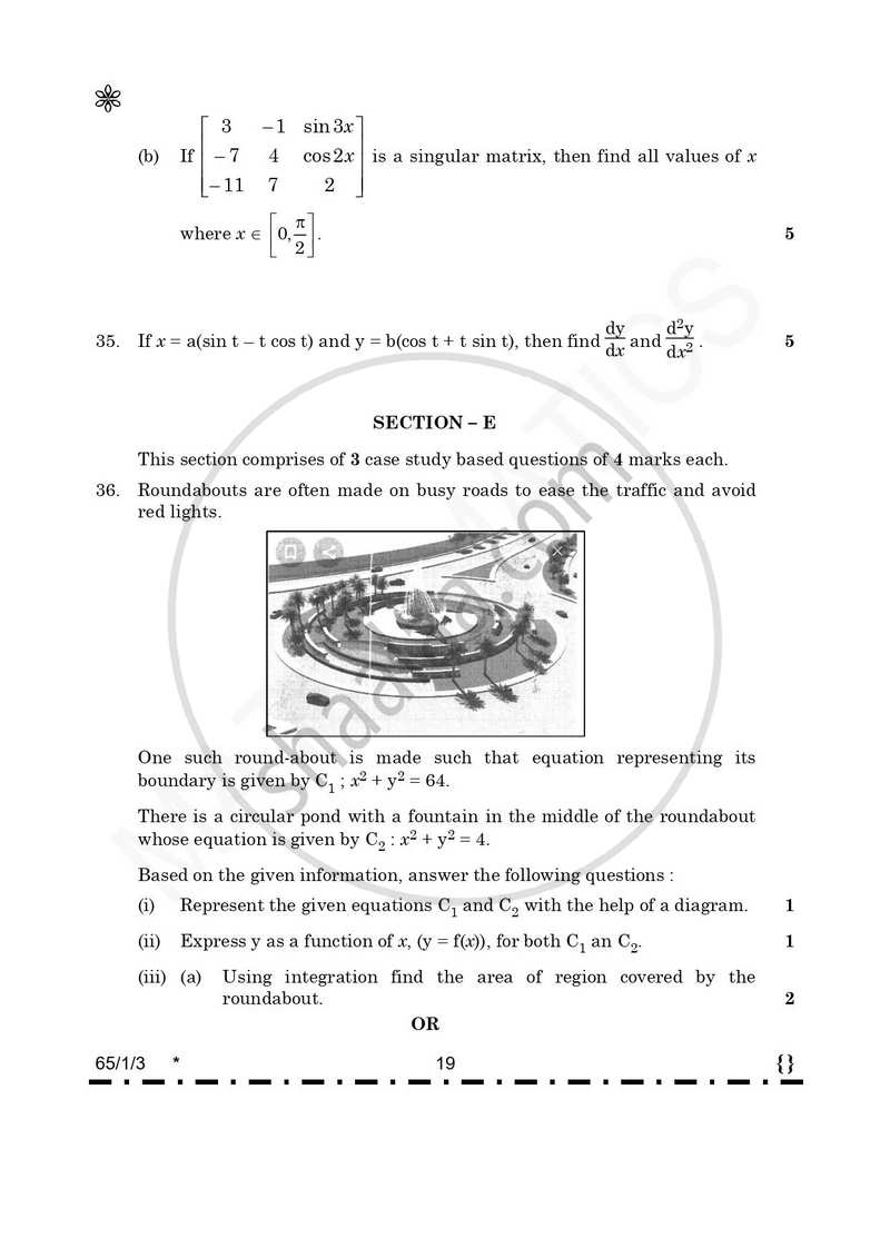 Mathematics 2025-2026 - CBSE 12th - Class 12 - CBSE (Central Board of Secondary Education) question paper with PDF download