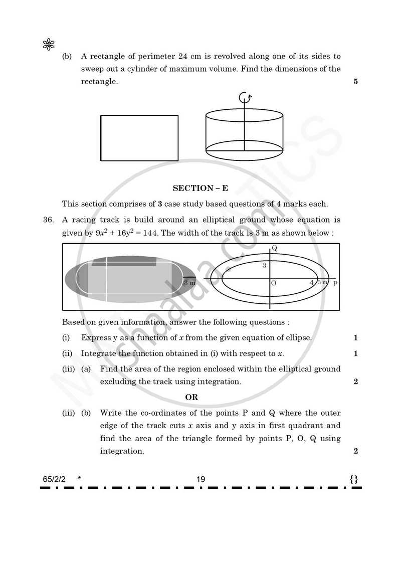 Mathematics 2025-2026 - CBSE 12th - Class 12 - CBSE (Central Board of Secondary Education) question paper with PDF download
