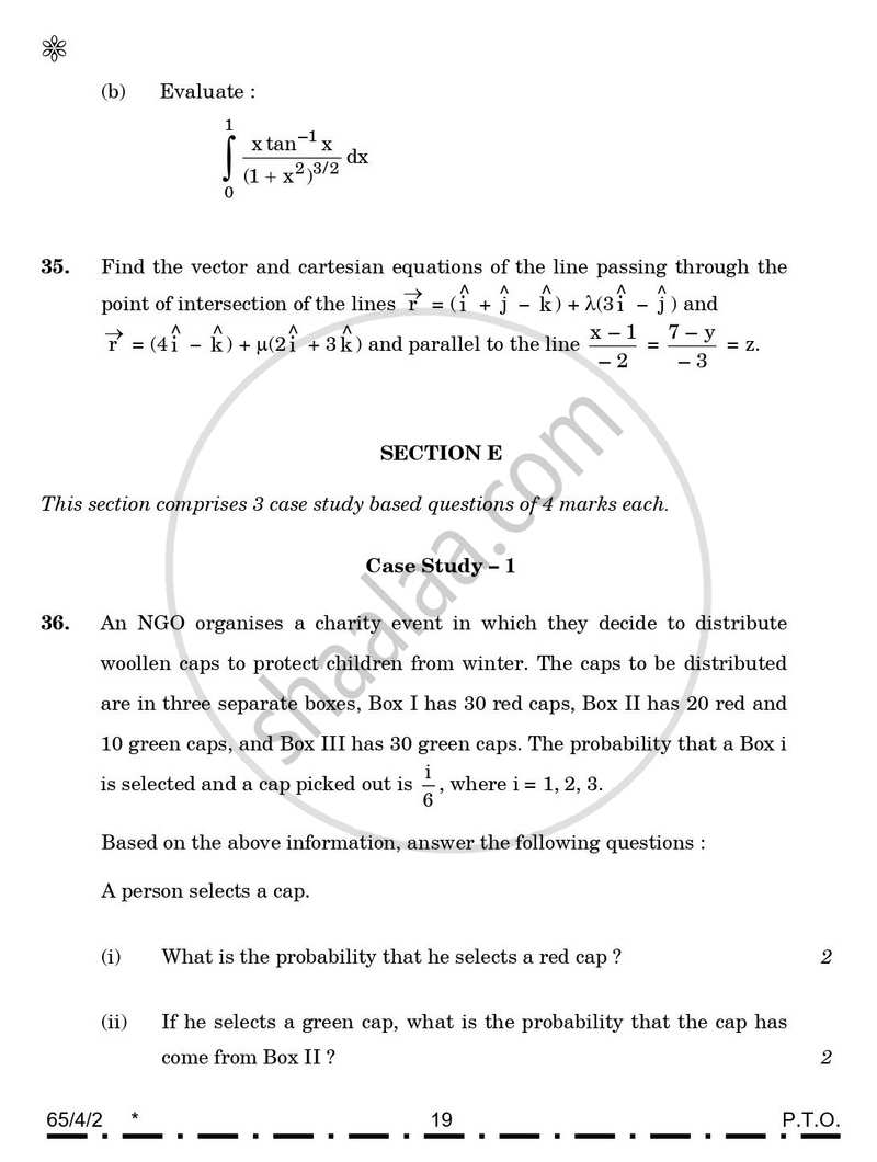 Mathematics 2025-2026 - CBSE 12th - Class 12 - CBSE (Central Board of Secondary Education) question paper with PDF download