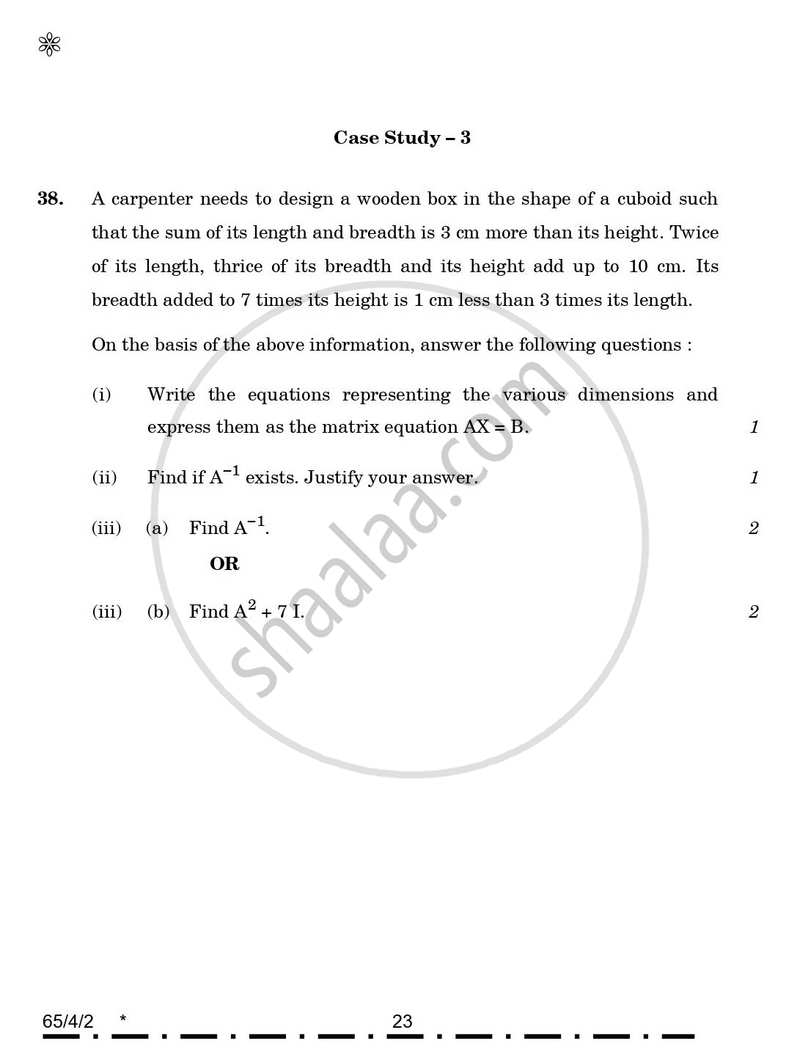 Mathematics 2025-2026 - CBSE 12th - Class 12 - CBSE (Central Board of Secondary Education) question paper with PDF download