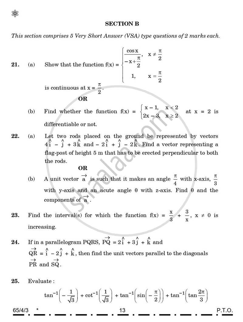 Mathematics 2025-2026 - CBSE 12th - Class 12 - CBSE (Central Board of Secondary Education) question paper with PDF download
