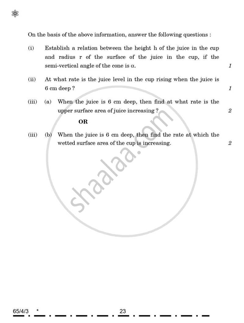 Mathematics 2025-2026 - CBSE 12th - Class 12 - CBSE (Central Board of Secondary Education) question paper with PDF download