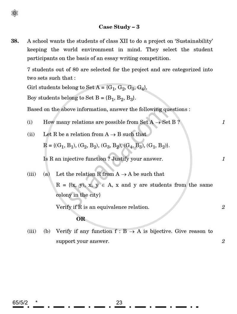 Mathematics 2025-2026 - CBSE 12th - Class 12 - CBSE (Central Board of Secondary Education) question paper with PDF download