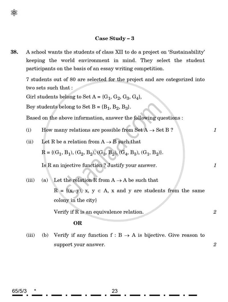 Mathematics 2025-2026 - CBSE 12th - Class 12 - CBSE (Central Board of Secondary Education) question paper with PDF download
