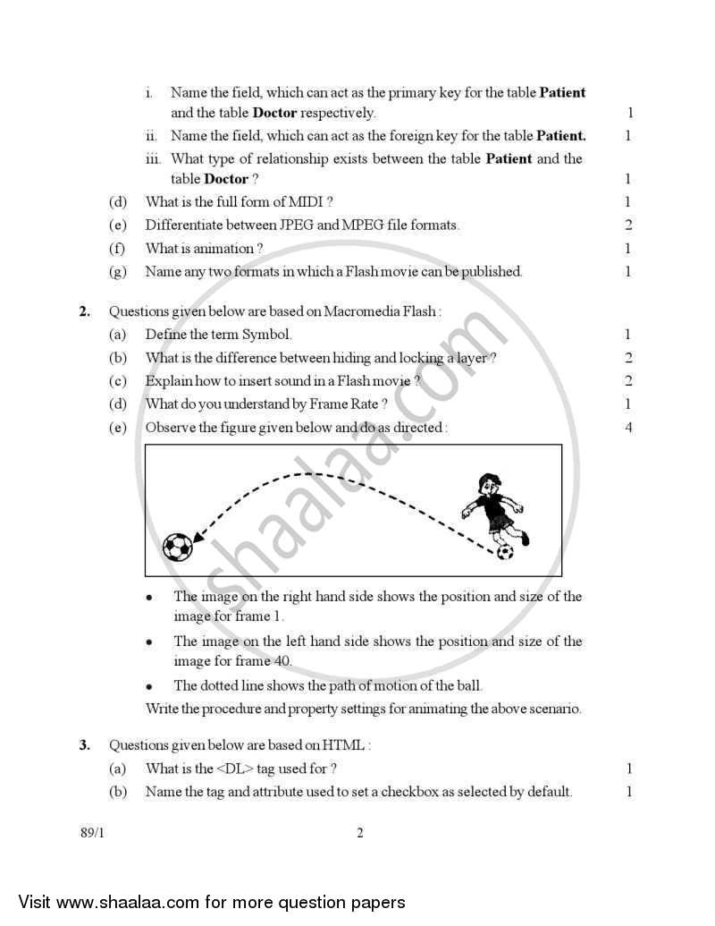 Multimedia and Web Technology 2006-2007 - CBSE 12th - Class 12 - CBSE (Central Board of Secondary Education) question paper with PDF download