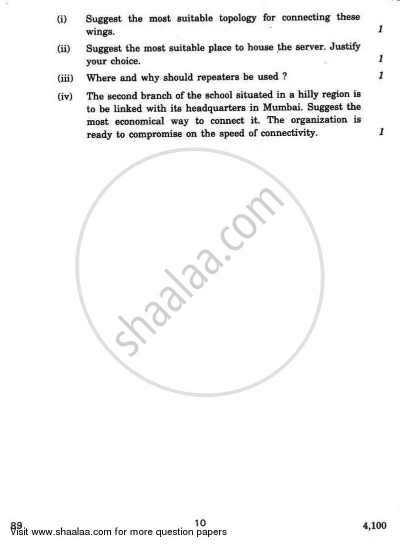 Multimedia and Web Technology 2010-2011 - CBSE 12th - Class 12 - CBSE (Central Board of Secondary Education) question paper with PDF download