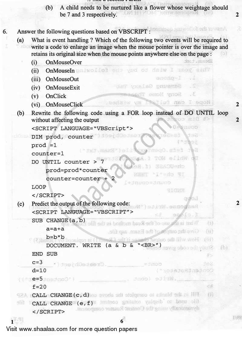 Multimedia and Web Technology 2012-2013 - CBSE 12th - Class 12 - CBSE (Central Board of Secondary Education) question paper with PDF download