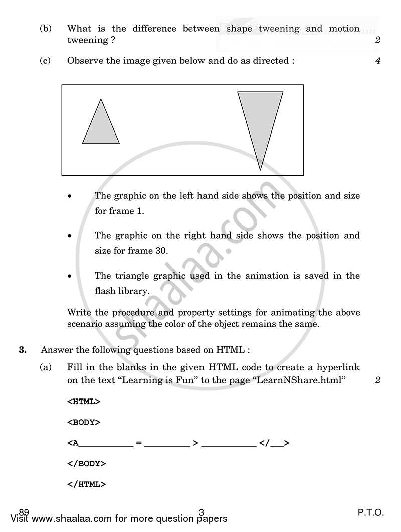 Multimedia and Web Technology 2014-2015 - CBSE 12th - Class 12 - CBSE (Central Board of Secondary Education) question paper with PDF download