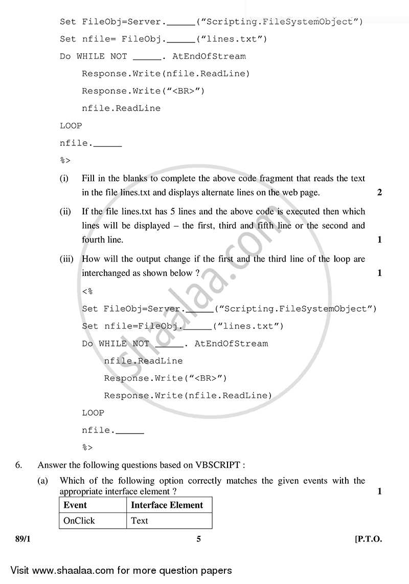 Multimedia and Web Technology 2014-2015 - CBSE 12th - Class 12 - CBSE (Central Board of Secondary Education) question paper with PDF download