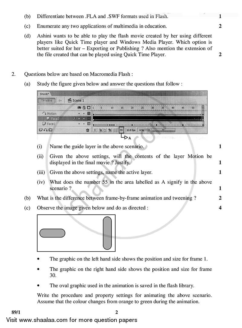 Multimedia and Web Technology 2014-2015 - CBSE 12th - Class 12 - CBSE (Central Board of Secondary Education) question paper with PDF download