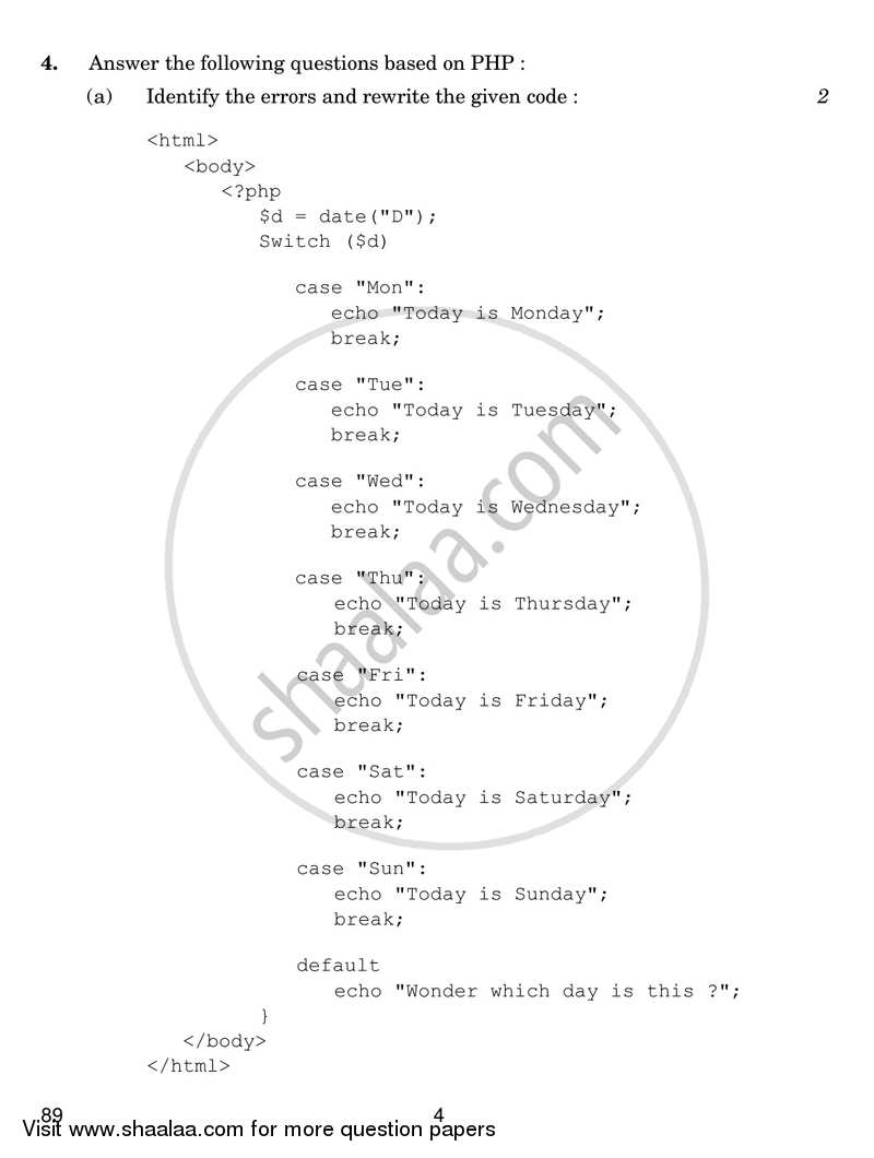 Multimedia and Web Technology 2016-2017 - CBSE 12th - Class 12 - CBSE (Central Board of Secondary Education) question paper with PDF download