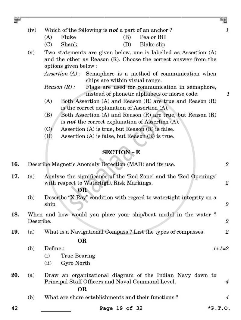 National Cadet Corps  (N.C.C.) 2025-2026 - CBSE 12th - Class 12 - CBSE (Central Board of Secondary Education) question paper with PDF download