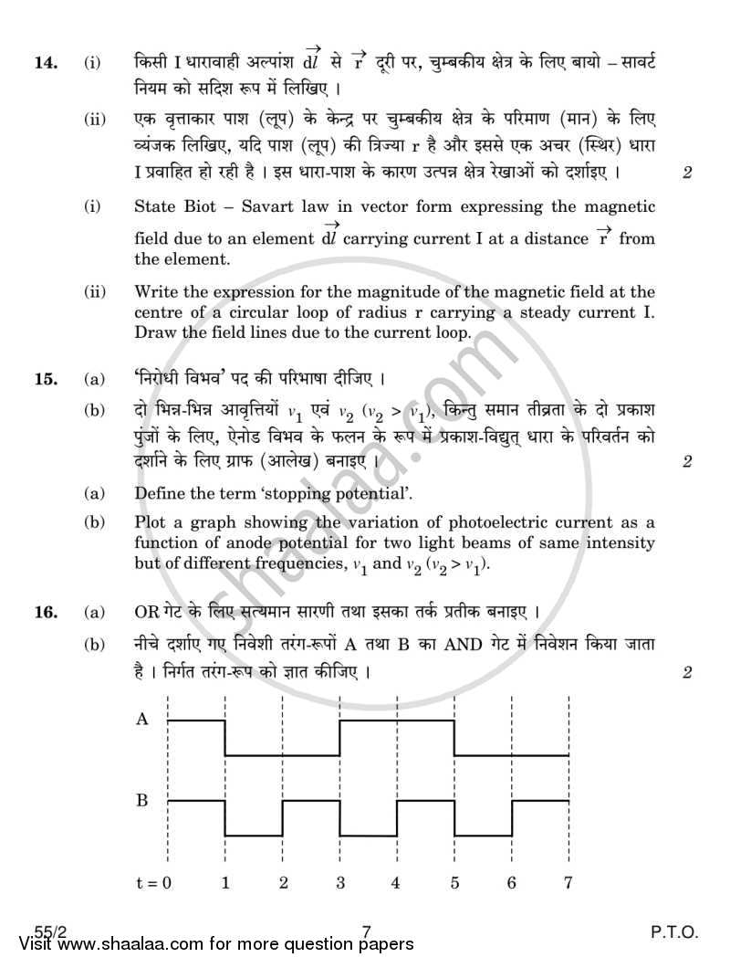 Physics 2013-2014 - CBSE 12th - Class 12 - CBSE (Central Board of Secondary Education) question paper with PDF download