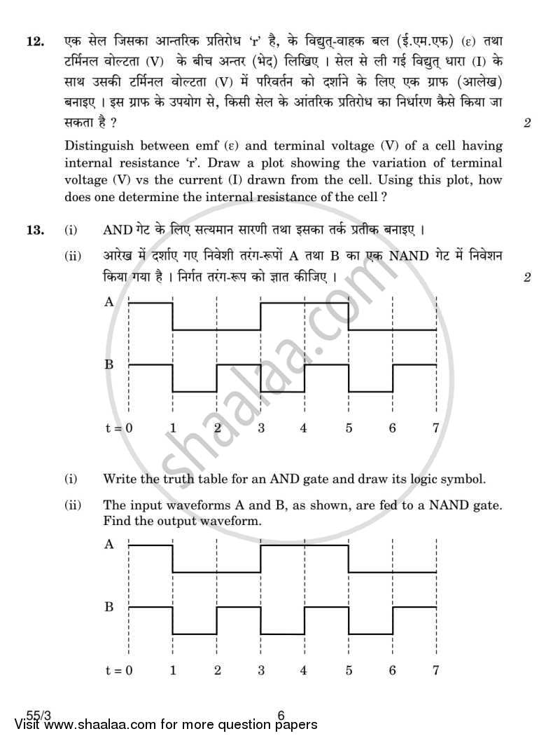 Physics 2013-2014 - CBSE 12th - Class 12 - CBSE (Central Board of Secondary Education) question paper with PDF download