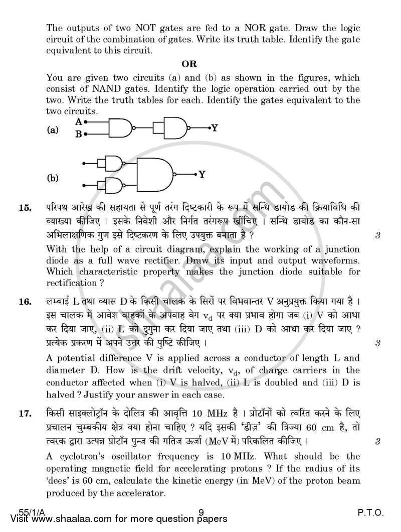 Physics 2014-2015 - CBSE 12th - Class 12 - CBSE (Central Board of Secondary Education) question paper with PDF download