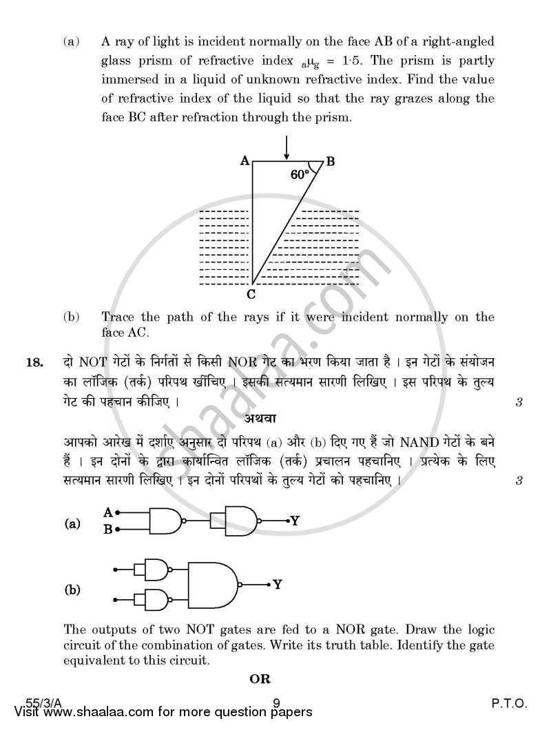 Physics 2014-2015 - CBSE 12th - Class 12 - CBSE (Central Board of Secondary Education) question paper with PDF download