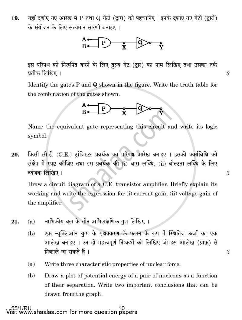 Physics 2014-2015 - CBSE 12th - Class 12 - CBSE (Central Board of Secondary Education) question paper with PDF download