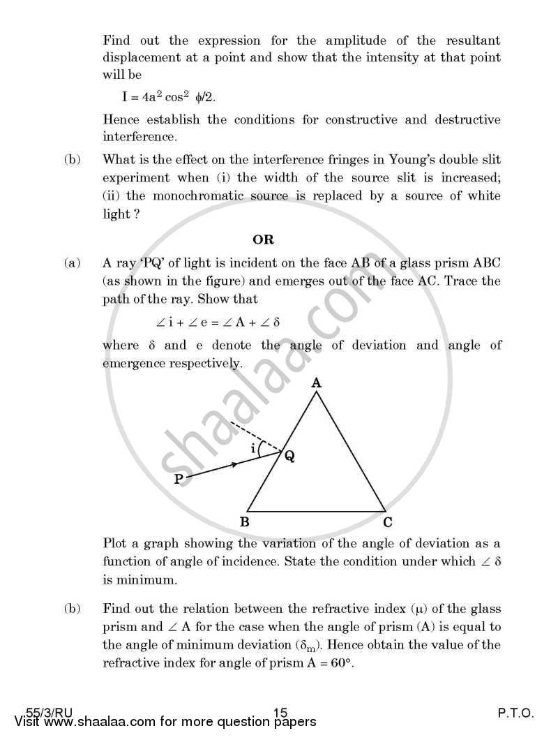 Physics 2014-2015 - CBSE 12th - Class 12 - CBSE (Central Board of Secondary Education) question paper with PDF download