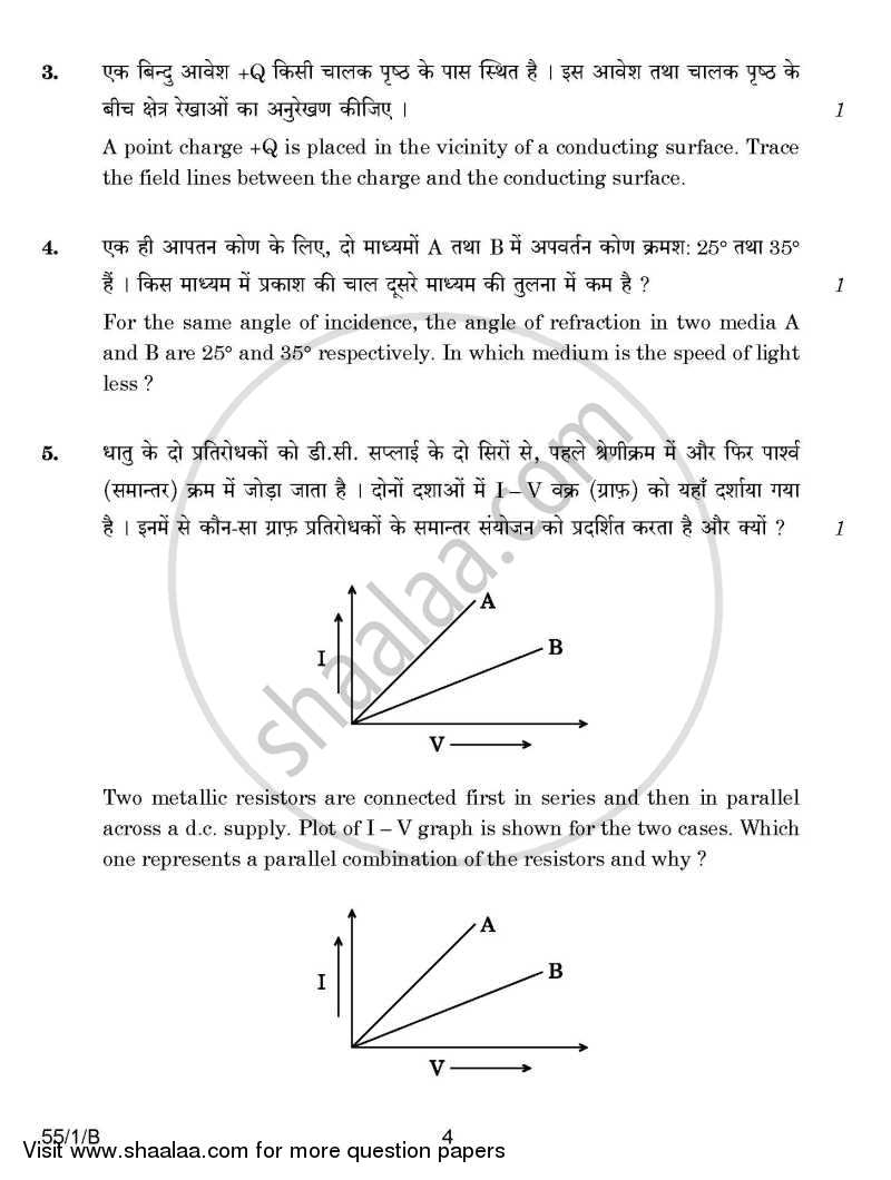 Physics 2014-2015 - CBSE 12th - Class 12 - CBSE (Central Board of Secondary Education) question paper with PDF download