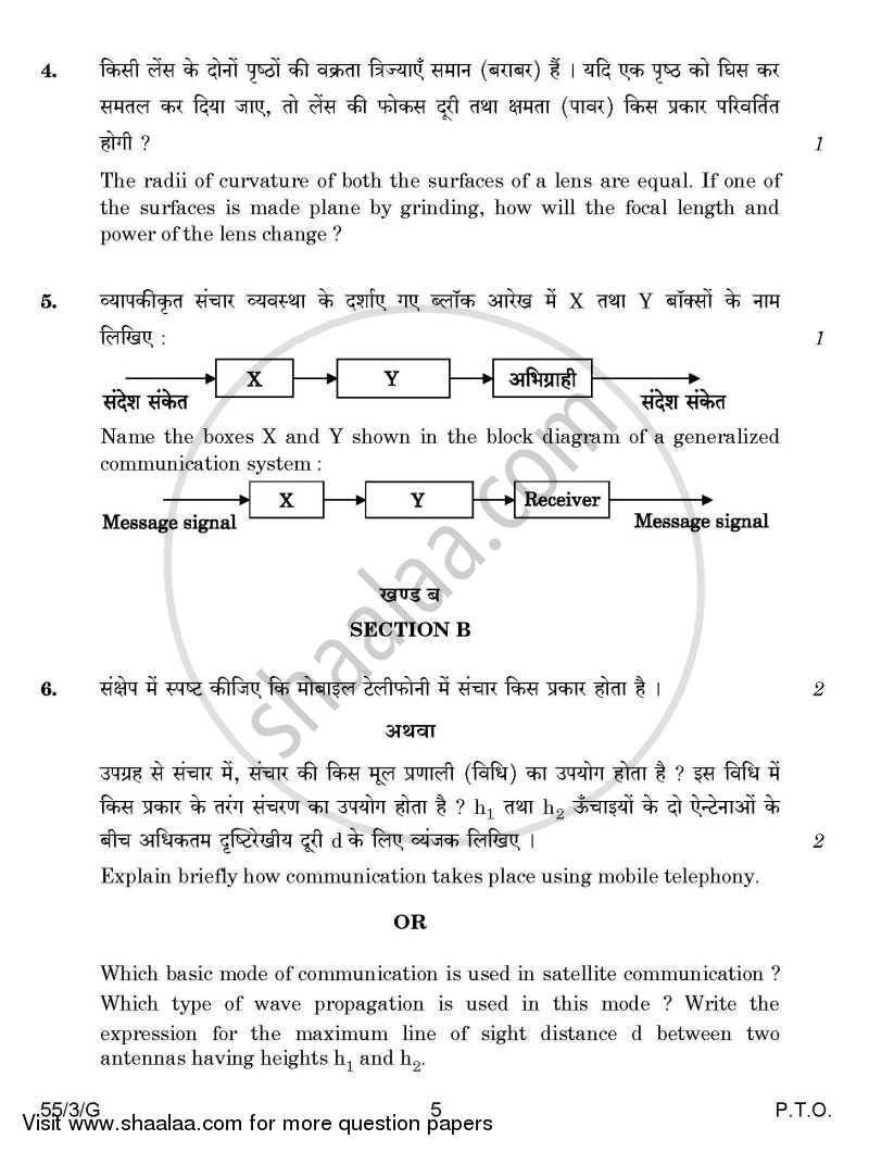 Physics 2014-2015 - CBSE 12th - Class 12 - CBSE (Central Board of Secondary Education) question paper with PDF download