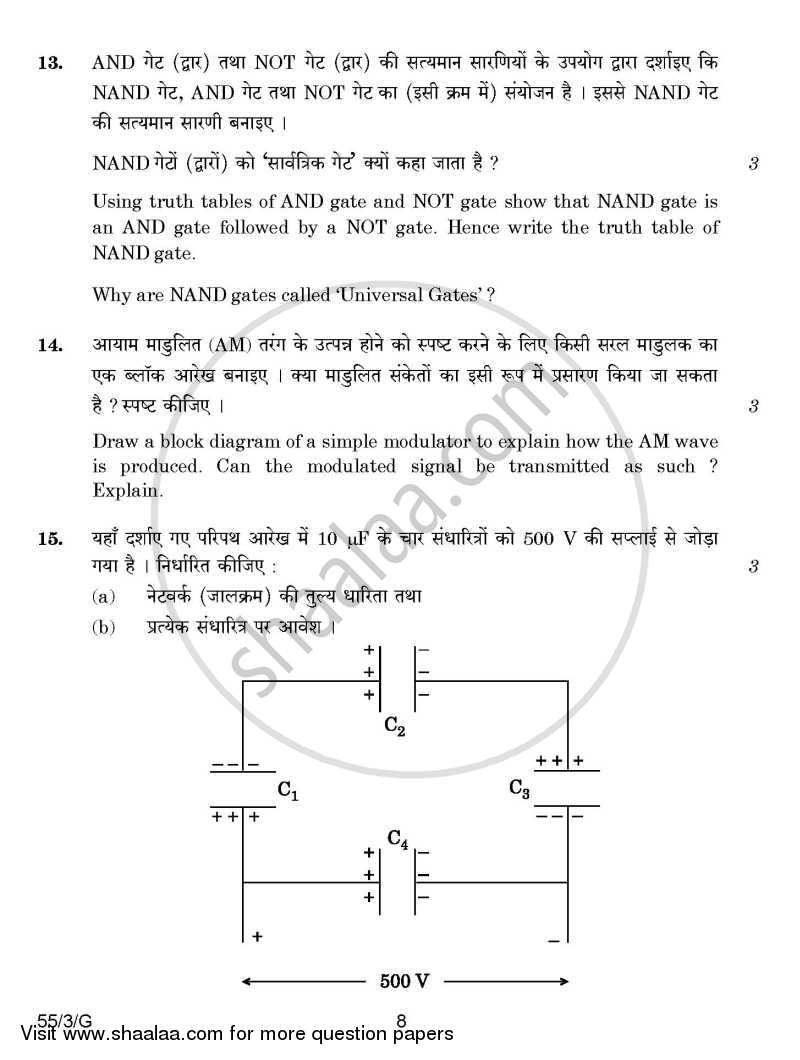 Physics 2014-2015 - CBSE 12th - Class 12 - CBSE (Central Board of Secondary Education) question paper with PDF download