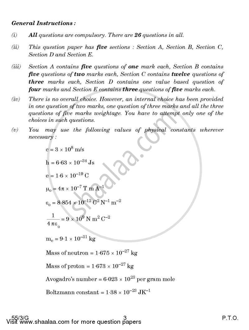 Physics 2014-2015 - CBSE 12th - Class 12 - CBSE (Central Board of Secondary Education) question paper with PDF download