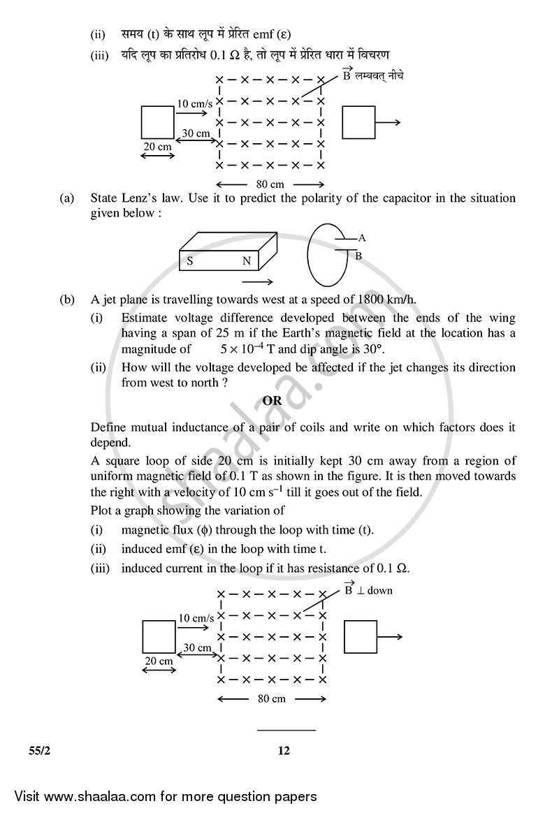 Physics 2014-2015 - CBSE 12th - Class 12 - CBSE (Central Board of Secondary Education) question paper with PDF download