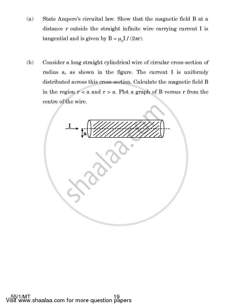 Physics 2014-2015 - CBSE 12th - Class 12 - CBSE (Central Board of Secondary Education) question paper with PDF download