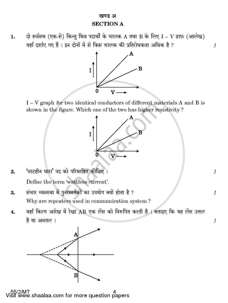 Physics 2014-2015 - CBSE 12th - Class 12 - CBSE (Central Board of Secondary Education) question paper with PDF download