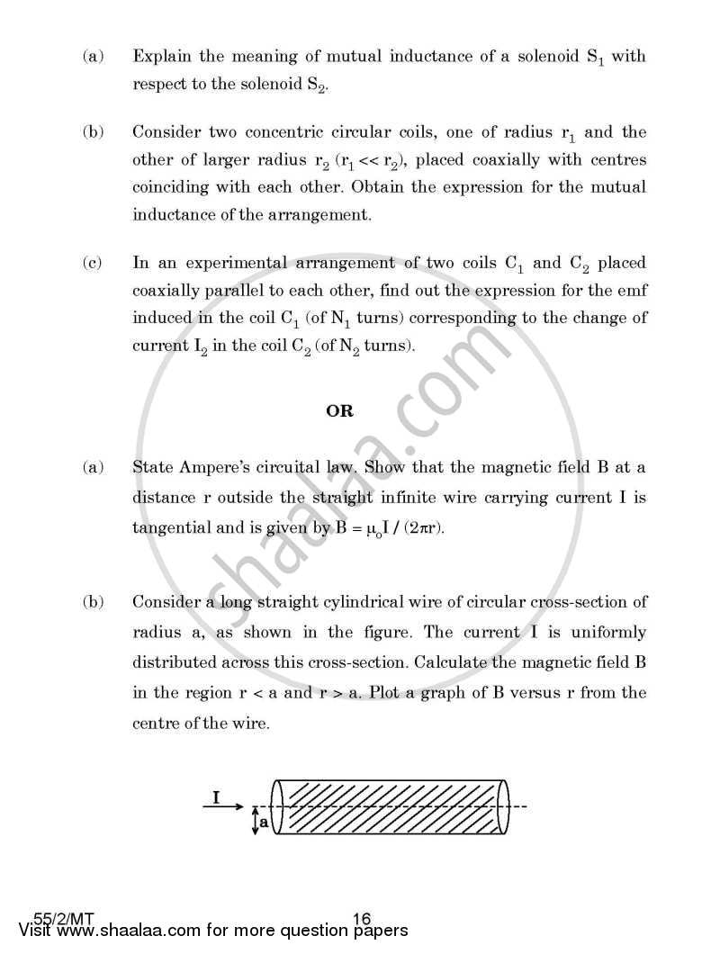 Physics 2014-2015 - CBSE 12th - Class 12 - CBSE (Central Board of Secondary Education) question paper with PDF download