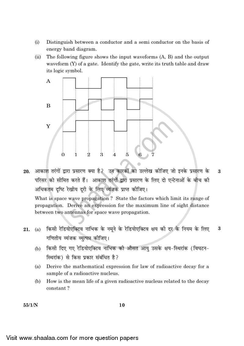 Physics 2015-2016 - CBSE 12th - Class 12 - CBSE (Central Board of Secondary Education) question paper with PDF download