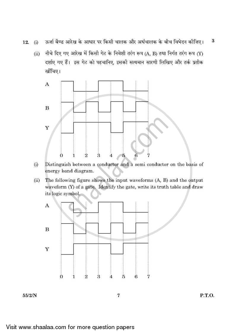Physics 2015-2016 - CBSE 12th - Class 12 - CBSE (Central Board of Secondary Education) question paper with PDF download