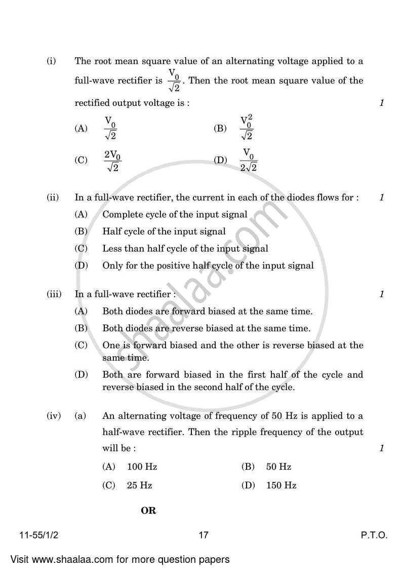 Physics 2023-2024 - CBSE 12th - Class 12 - CBSE (Central Board of Secondary Education) question paper with PDF download