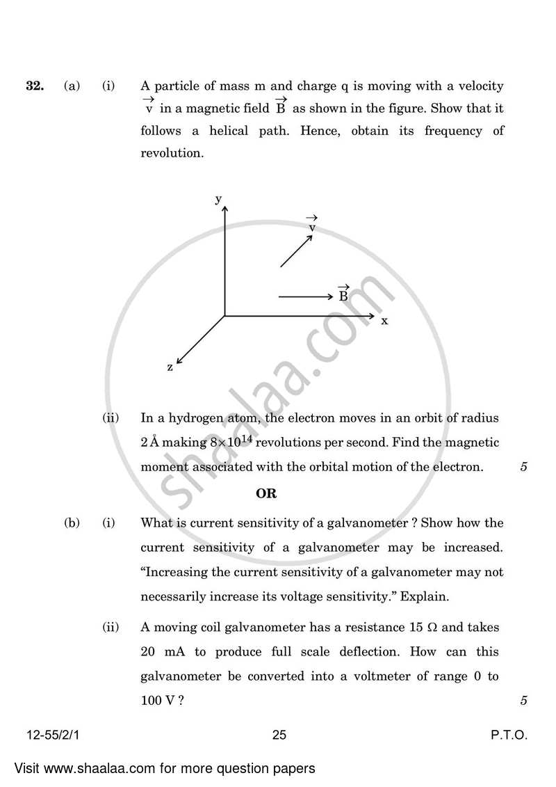 Physics 2023-2024 - CBSE 12th - Class 12 - CBSE (Central Board of Secondary Education) question paper with PDF download