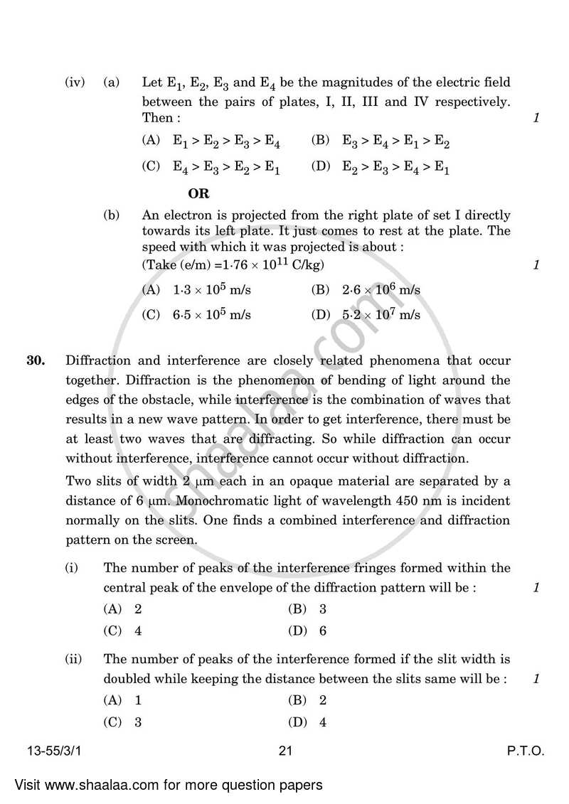 Physics 2023-2024 - CBSE 12th - Class 12 - CBSE (Central Board of Secondary Education) question paper with PDF download