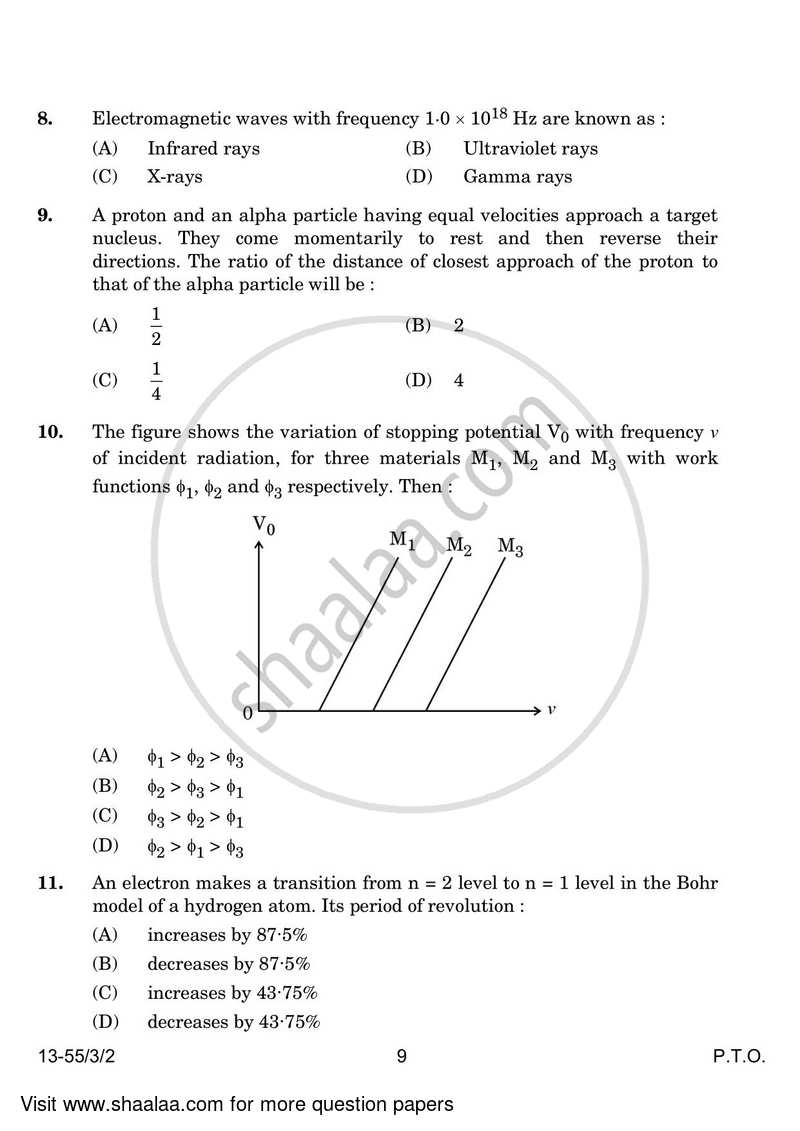 Physics 2023-2024 - CBSE 12th - Class 12 - CBSE (Central Board of Secondary Education) question paper with PDF download