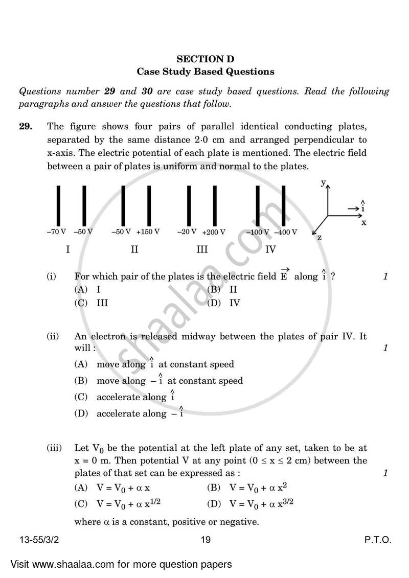 Physics 2023-2024 - CBSE 12th - Class 12 - CBSE (Central Board of Secondary Education) question paper with PDF download