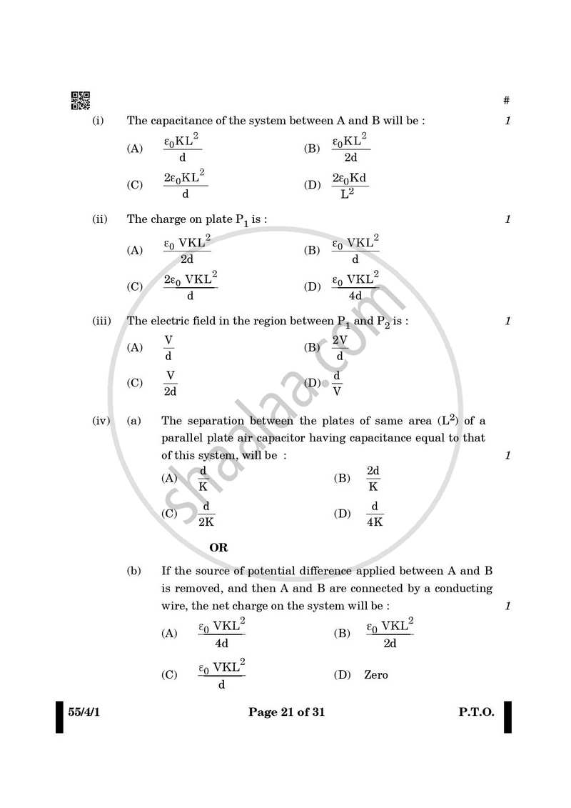 Physics 2024-2025 - CBSE 12th - Class 12 - CBSE (Central Board of Secondary Education) question paper with PDF download