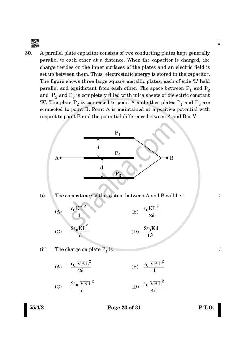 Physics 2024-2025 - CBSE 12th - Class 12 - CBSE (Central Board of Secondary Education) question paper with PDF download