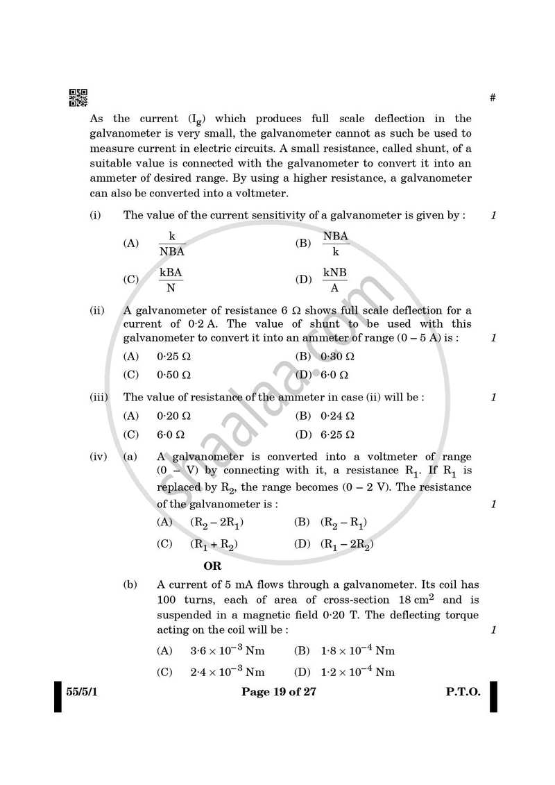 Physics 2024-2025 - CBSE 12th - Class 12 - CBSE (Central Board of Secondary Education) question paper with PDF download