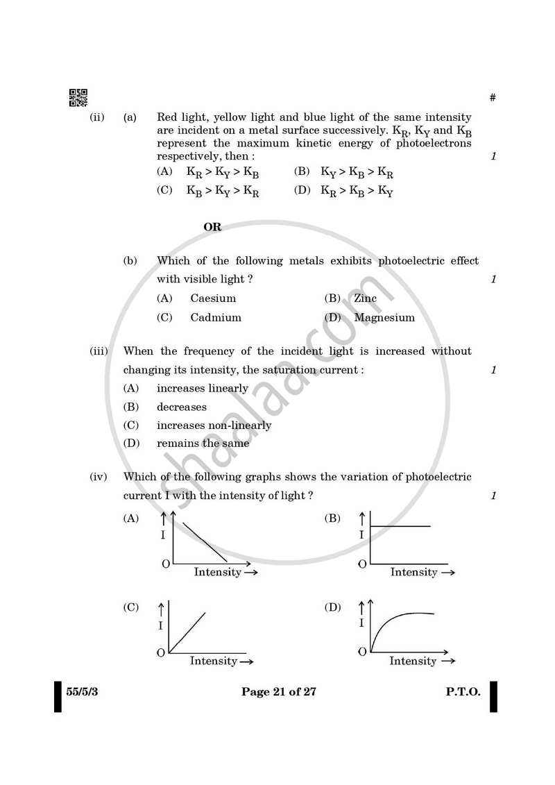 Physics 2024-2025 - CBSE 12th - Class 12 - CBSE (Central Board of Secondary Education) question paper with PDF download