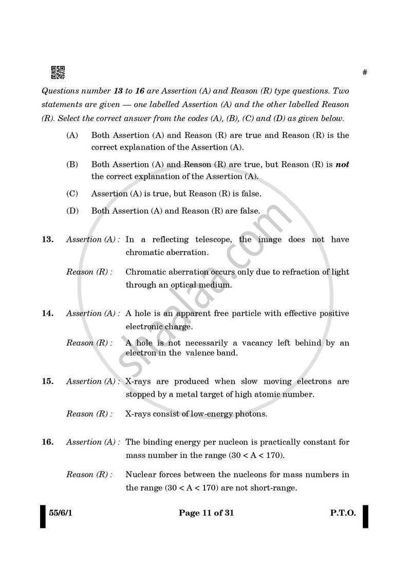 Physics 2024-2025 - CBSE 12th - Class 12 - CBSE (Central Board of Secondary Education) question paper with PDF download