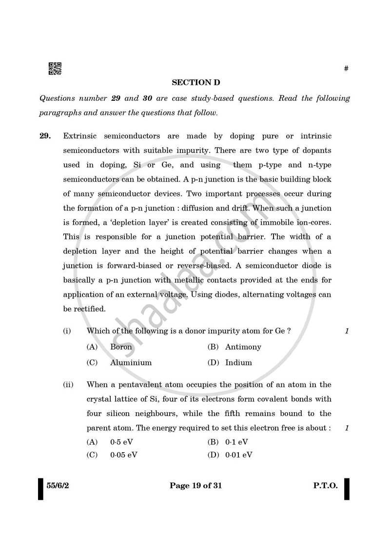 Physics 2024-2025 - CBSE 12th - Class 12 - CBSE (Central Board of Secondary Education) question paper with PDF download