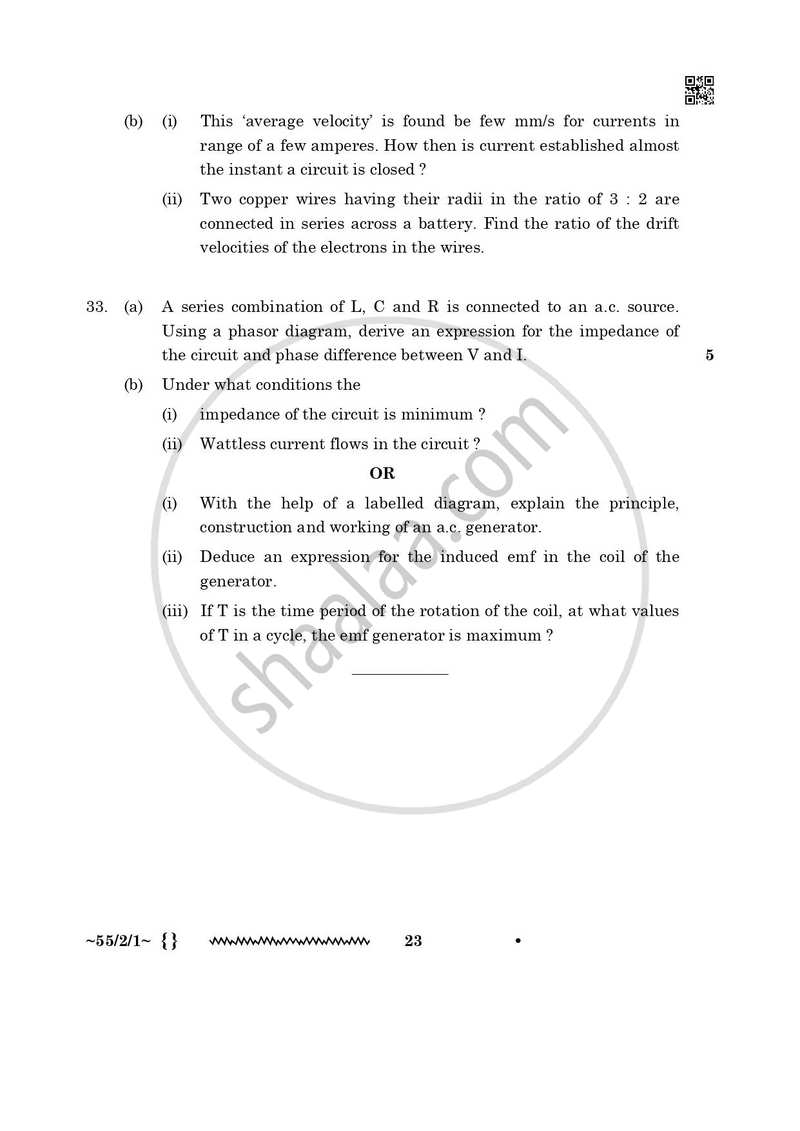 Physics 2025-2026 - CBSE 12th - Class 12 - CBSE (Central Board of Secondary Education) question paper with PDF download