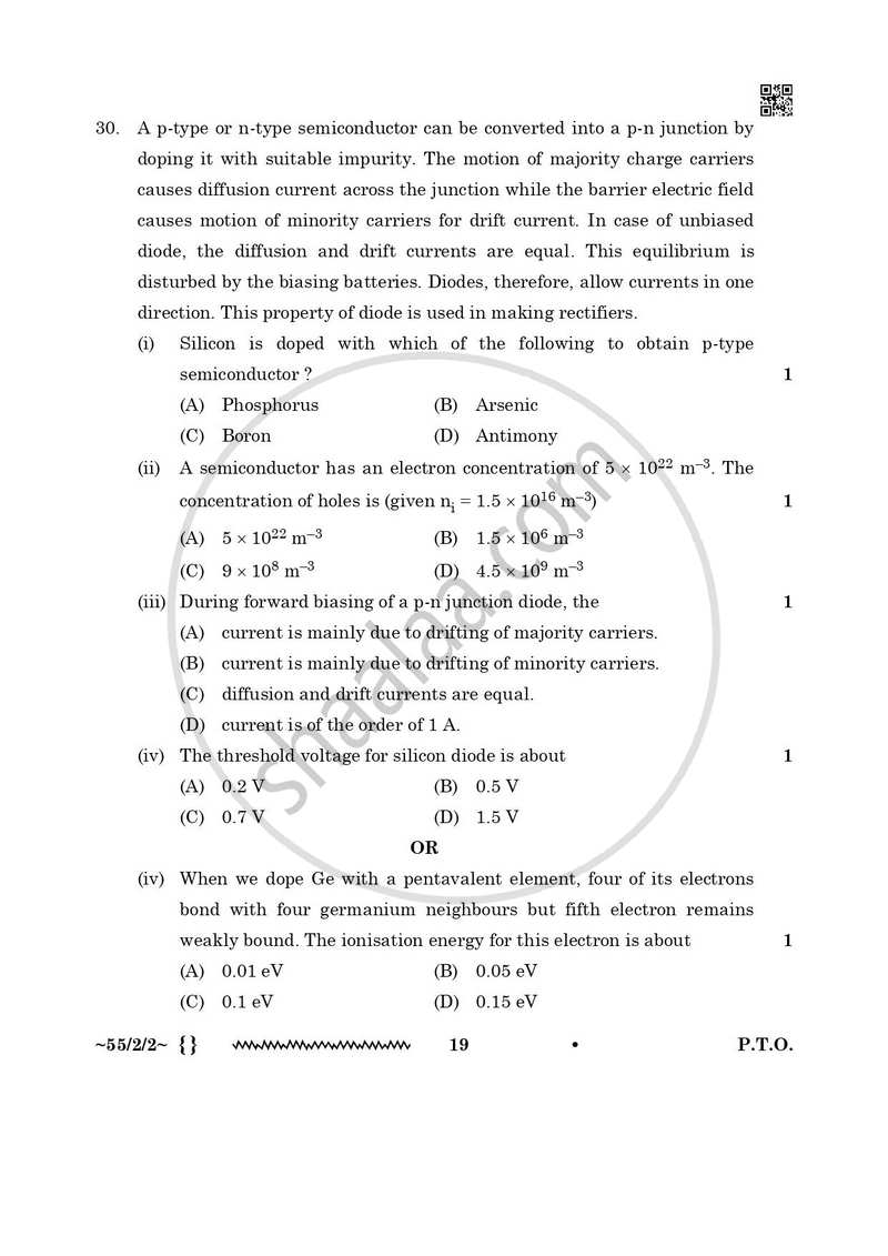 Physics 2025-2026 - CBSE 12th - Class 12 - CBSE (Central Board of Secondary Education) question paper with PDF download