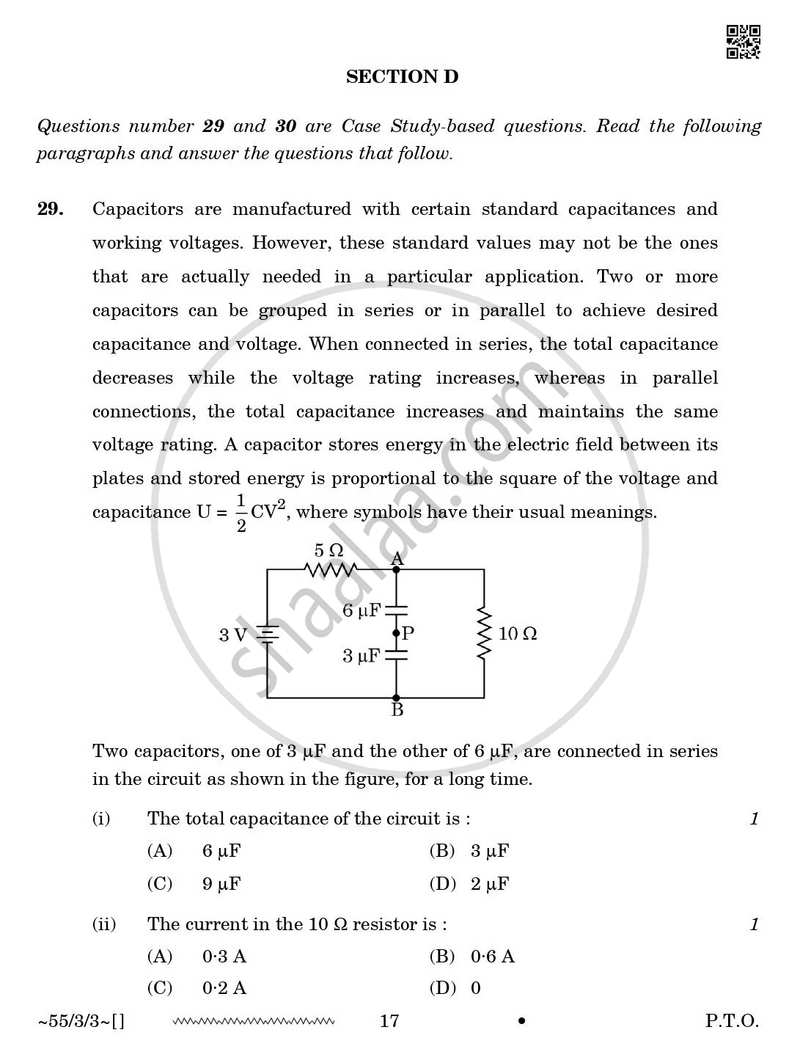 Physics 2025-2026 - CBSE 12th - Class 12 - CBSE (Central Board of Secondary Education) question paper with PDF download